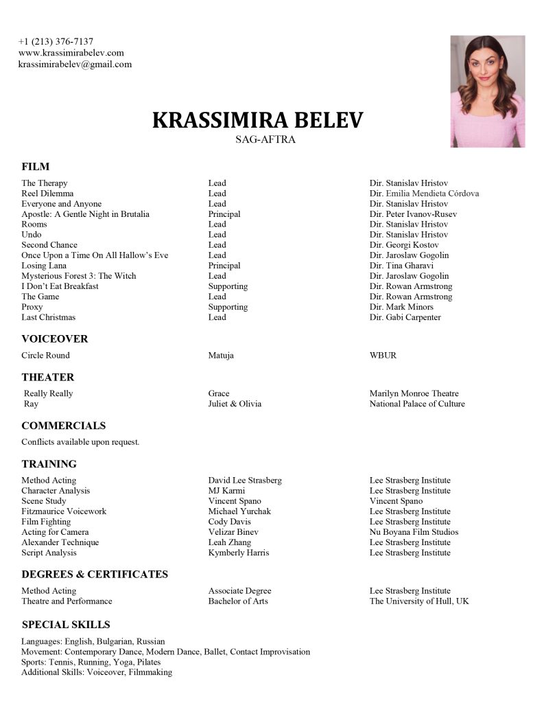 Krassimira Belev Resume